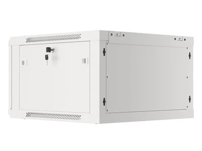 Lanberg rack cabinet 19" wall-mount 6U/600x600 for self-assembly with metal door grey (flat pack)