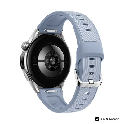 Смарт часовник Huawei Watch 6 Niz-L19F, 1.5" LTPO OLED, 2GB RAM, 64GB, 4G LTE, син + FreeBuds 7i бели