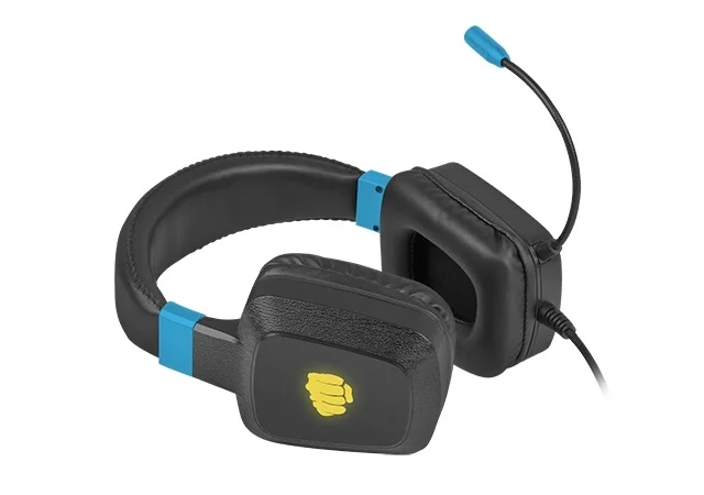 Геймърски слушалки FURY Raptor, Overhead, жично, микрофон, Black/Blue