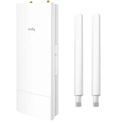 Cudy AP3000 High Power WiFi 6 Outdoor Access Point AX3000, 2402Mbps at 5GHz + 574Mbps at 2.4GHz, 1 x Gigabit RJ45, IP65 Waterproof, lightning protection, 48V passive PoE adapter included