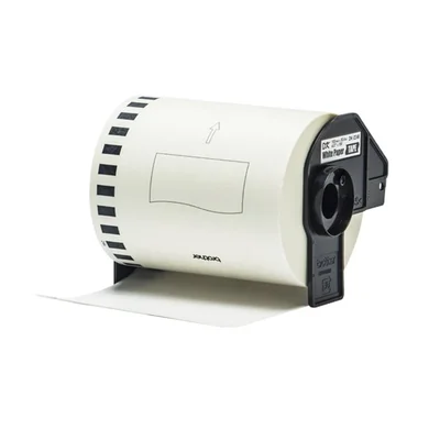 Brother DK-22246 Continuous Paper Label Roll - Black on White, 103mm wide