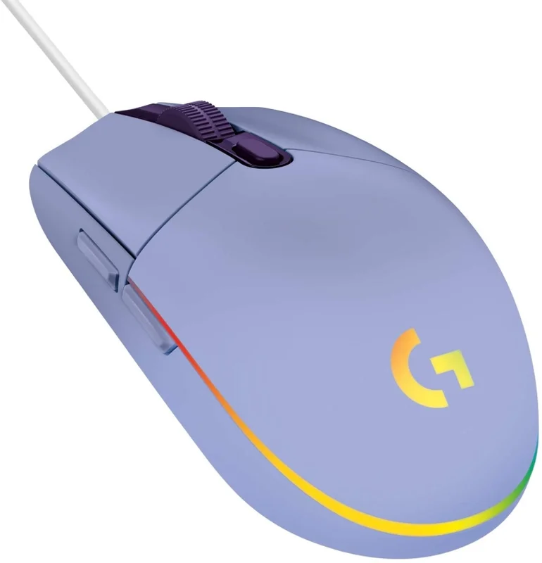 Гейминг мишка Logitech G102 LIGHTSYNC, кабел, USB, Lilac