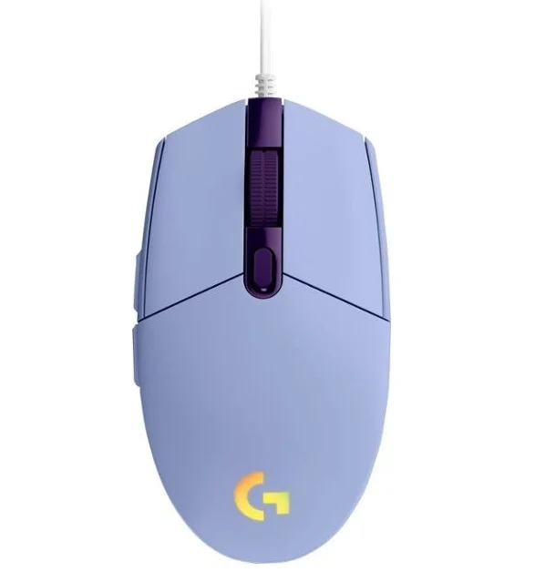 Гейминг мишка Logitech G102 LIGHTSYNC, кабел, USB, Lilac