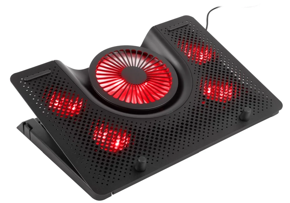 Охладителна подложка за лаптоп Genesis Oxid 550 15.6"-17.3" с 5 вентилатора, LED подсветка, 1 USB