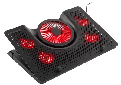 Охладителна подложка за лаптоп Genesis Oxid 550 15.6"-17.3" с 5 вентилатора, LED подсветка, 1 USB