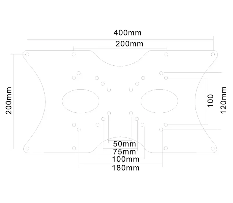 Neomounts VESA Conversion Plate - VESA 75/100 - 200x100, 200x200, 400x200