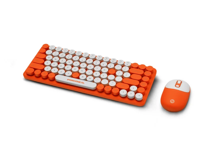 PackardBell The Dot Combo, PBA 600, BT Keyboard and mouse, Ergonomic Slim Design, Quiet Keys, US layout, Orange