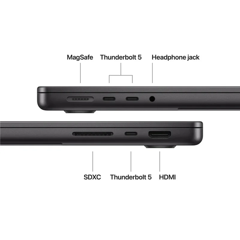Apple 14-inch MacBook Pro: Apple M5 Pro chip with 15-core CPU and 16-core GPU, 24GB, 2TB SSD - Space Black