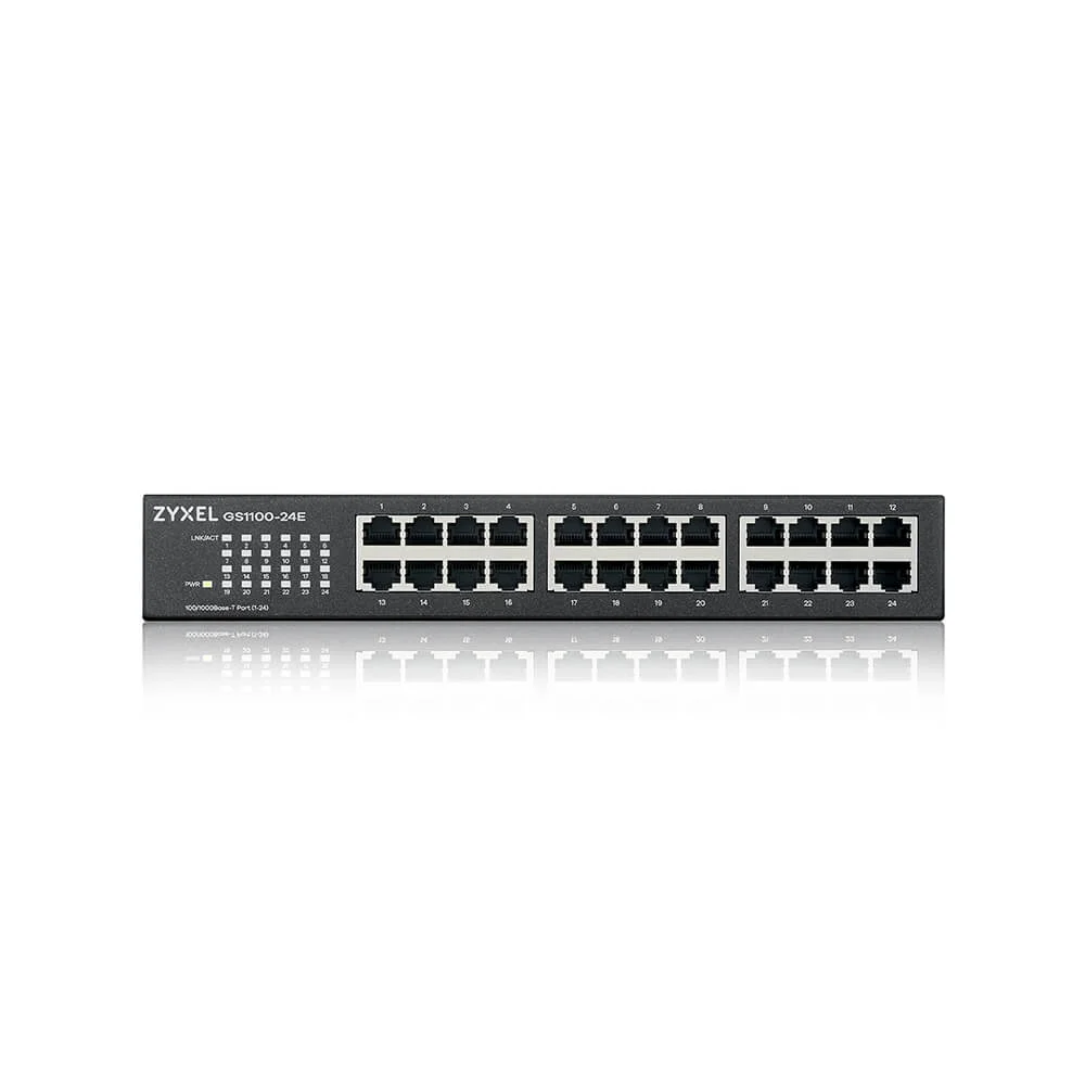 Мрежов суич ZyXEL – GS1100-24Ev4, 24 порта, 10/100/1000Base-T, неуправляем
