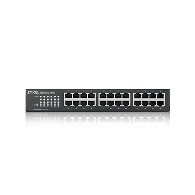 Мрежов суич ZyXEL – GS1100-24Ev4, 24 порта, 10/100/1000Base-T, неуправляем