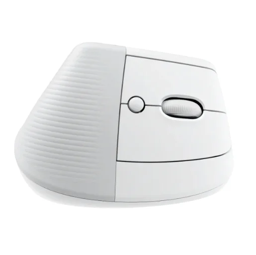 Безжична вертикална мишка Logitech Lift, Bluetooth, ергономична, бяло/пастелно сиво