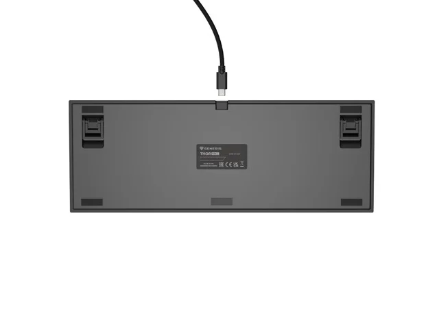 Геймърска клавиатура Genesis Thor 404 TKL Black RGB, US Layout, Yellow Switch