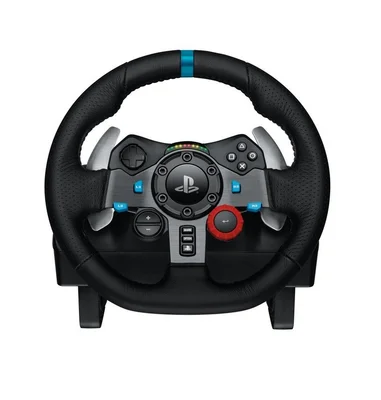 Logitech G29 Driving Force Racing Wheel, PlayStation 4, PlayStation 3, PC, 900° Rotation, Dual Motor Force Feedback, Adjustable Pedals, Leather