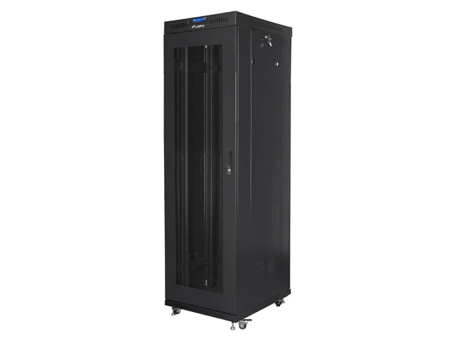 Lanberg rack cabinet 19" free-standing 42U/600x800 (flat pack) with mesh door lcd black v2