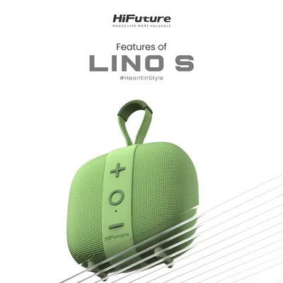 Тонколона HiFuture LINO S Green Bluetooth 5.4, IPX7, 12W, до 10 часа, TWS, Auracast