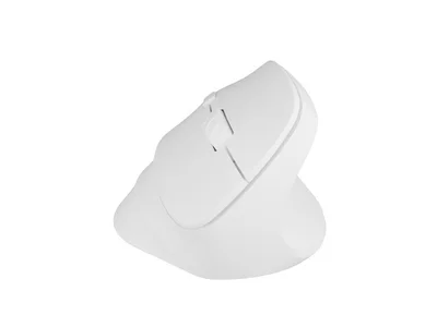 Мишка вертикална безжична Natec Crake 2, 2400 DPI, Bluetooth 5.2 + 2.4 GHz, бяла