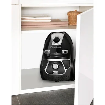 Rowenta RO3985EA, Compact Power Animal Care ACAA, 75db, H+ bag, SPA upgrade suction head, TTM + XL with brush, parquet + mini TB + crevice tool 2 in 1 + upholstery nozzle, color black