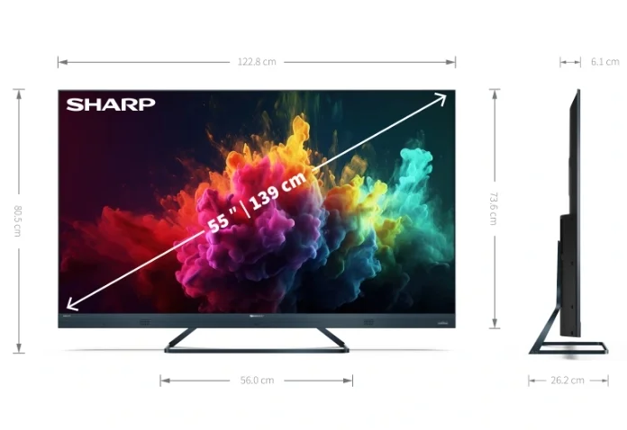 Телевизор Sharp 55FQ8EG 55" QLED 4K UHD 144Hz Google TV