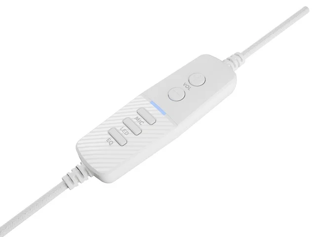 Геймърски слушалки Genesis Neon 764 с микрофон, RGB подсветка, USB, бял