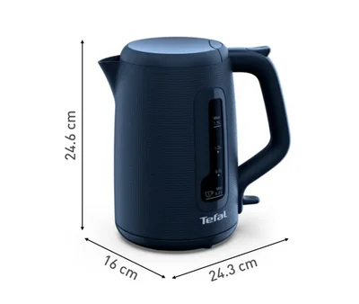 Електрическа кана Tefal KO2M0410 Morning Wanted, 1.7 l, 2400 W, синя