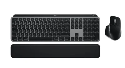 Комплект клавиатура и мишка Logitech MX Keys S Combo за Mac, Space Grey, безжичен, US English