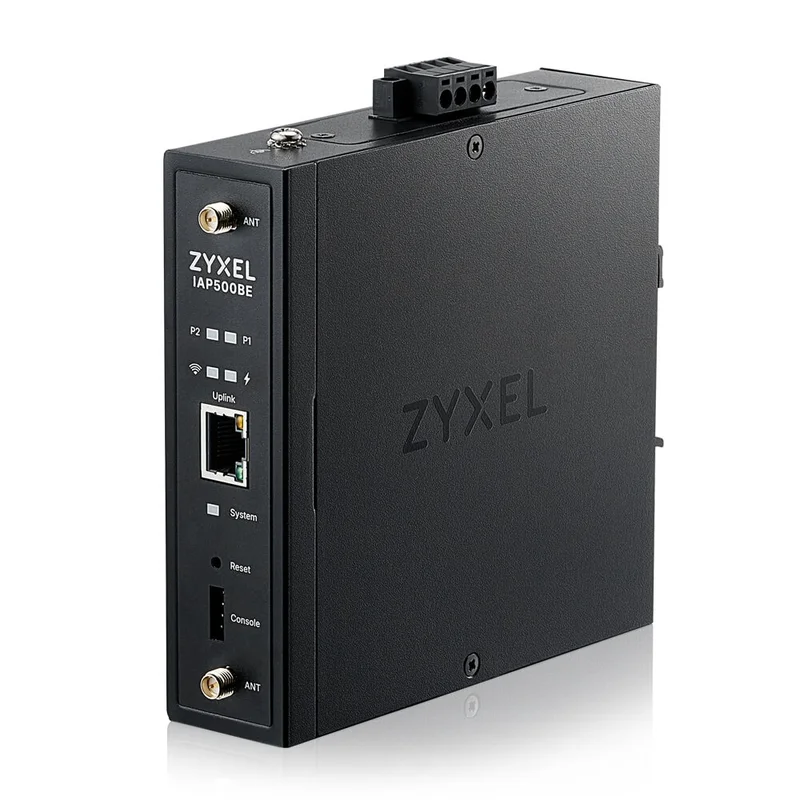 ZyXEL IAP500BE, BE5000, Dual Radio 2x2 MU-MIMO, PoE+ (802.3at), Industrial AP, DIN Rail mounted Standalone/Nebula Cloud Managed, DC Power