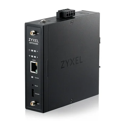 ZyXEL IAP500BE, BE5000, Dual Radio 2x2 MU-MIMO, PoE+ (802.3at), Industrial AP, DIN Rail mounted Standalone/Nebula Cloud Managed, DC Power