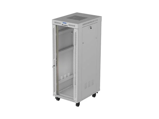 Комуникационен шкаф LANBERG – 32U/600x800, свободностоящ, 19", стъклена врата, сив