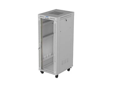 Комуникационен шкаф LANBERG – 32U/600x800, свободностоящ, 19", стъклена врата, сив