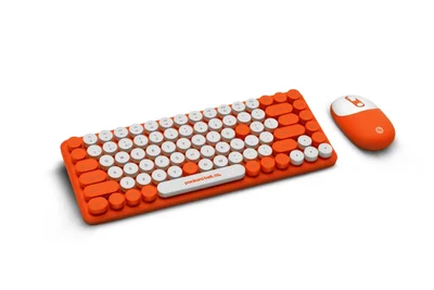 PackardBell The Dot Combo, PBA 600, BT Keyboard and mouse, Ergonomic Slim Design, Quiet Keys, US layout, Orange