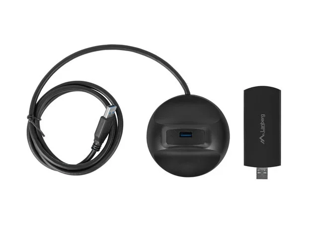 Мрежов адаптер LANBERG NC-3000-WI AX3000 Tri-Band USB с 2 вътрешни антени