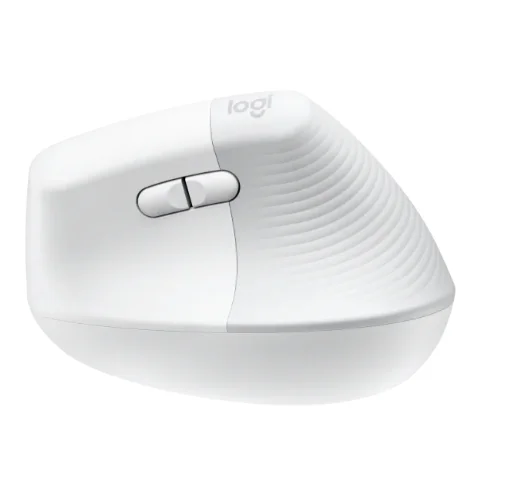 Безжична вертикална мишка Logitech Lift, Bluetooth, ергономична, бяло/пастелно сиво