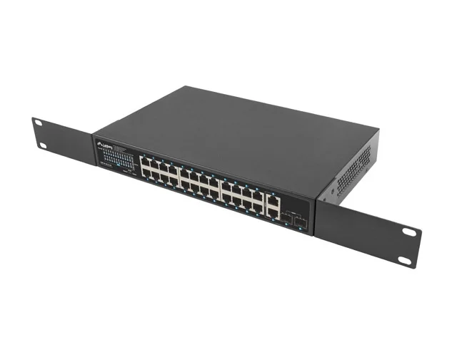 Lanberg switch 24x 1GB poe+/2x GB 2x sfp rack 19" gigabit ethernet 250w