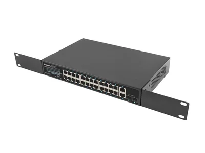 Lanberg switch 24x 1GB poe+/2x GB 2x sfp rack 19" gigabit ethernet 250w