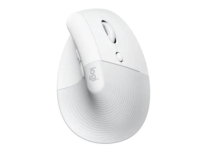 Мишка Logitech Lift вертикална ергономична, безжична, Bluetooth, Off-White/Pale Grey