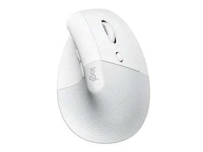 Мишка Logitech Lift вертикална ергономична, безжична, Bluetooth, Off-White/Pale Grey