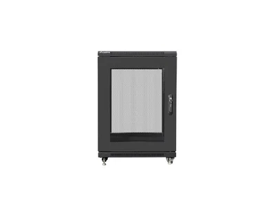 Lanberg rack cabinet 19" free-standing 15U/600x800 (flat pack) with mesh door black