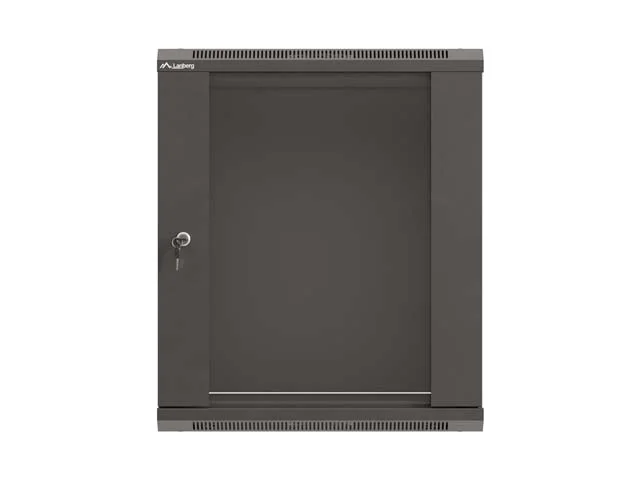 Lanberg Rack Cabinet, 19" wall-mount 12U/540x350 (flat pack) with glass door, Black
