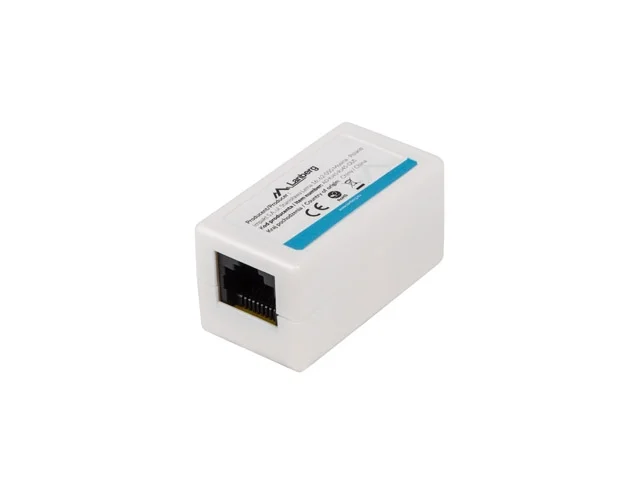 Конектор Lanberg – CAT.6, RJ-45 към RJ-45, бял