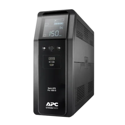 UPS APC – Back-UPS Pro BR1600SI, 1600VA, 8 изхода, line-interactive, AVR, LCD дисплей