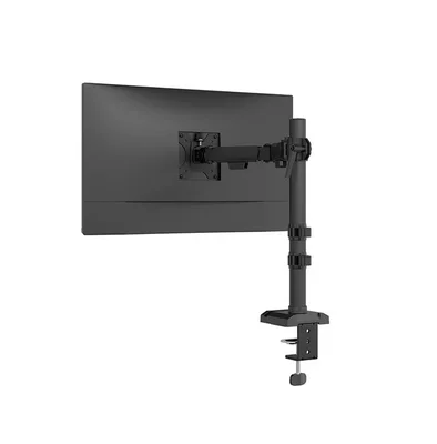 Стойка за монитор NEOMOUNTS BY NEWSTAR Nero, за един дисплей, 10"-32", макс. 8 кг, VESA 100x100, черна, с държач за телефон и бърз монтаж (клема/отвор)