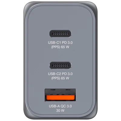 Verbatim GNC-65 GaN Charger 3 Port 65W USB A/C (EU/UK/US)