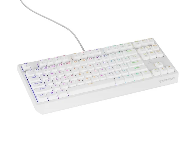 Геймърска клавиатура Genesis Thor 230 TKL RGB Outemu Brown Hot Swap Бяла