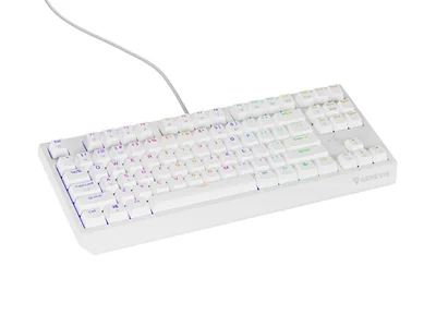Геймърска клавиатура Genesis Thor 230 TKL RGB Outemu Brown Hot Swap Бяла