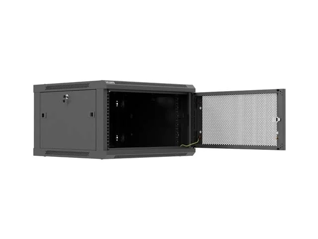 Lanberg rack cabinet 19" wall-mount 6U / 600x600 for self-assembly (flat pack), black