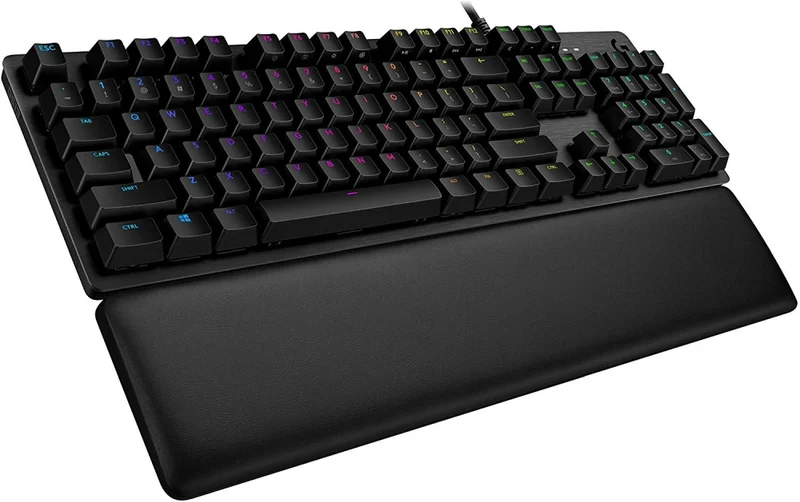 Logitech G513 Keyboard, GX Brown Tactile, Lightsync RGB, USB Passthrough Data/Power, Alumium Alloy, Game Mode, Memory Foam Palmrest, Gaming Keycaps, Keycap Puller, Black Carbon