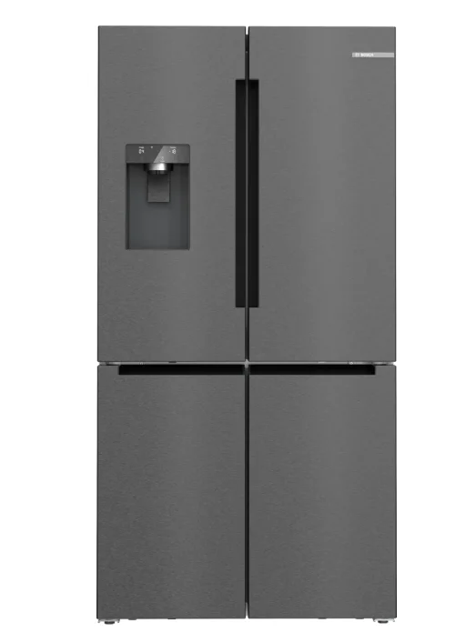 Bosch KFI96AXEA, SER6, Multi-door fridge-freezer, NoFrost, E, 183/91/73, 574l(375+199), 39dB(C), IC, 1 VitaFresh 0° XXL drawer - fish and meat, 1 Vitafresh drawer with humidity control, Quick Ice&water dispencer with tank, freezer light, HC, Black inox