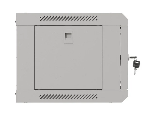 Lanberg rack cabinet 19" wall-mount 4U/540x350 (flat pack) with glass door grey