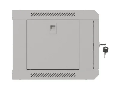 Lanberg rack cabinet 19" wall-mount 4U/540x350 (flat pack) with glass door grey