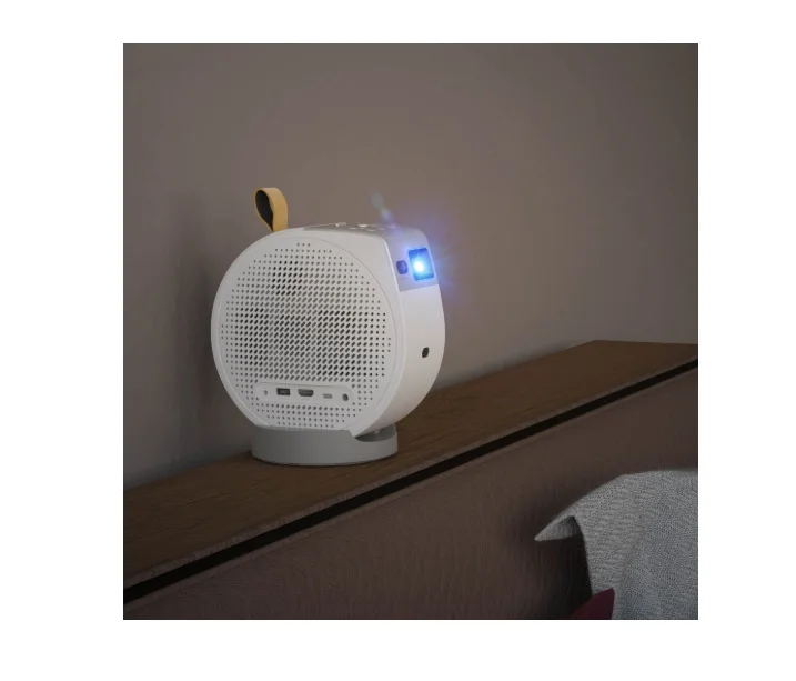 BenQ GV50 Laser Portable Projector, 1080p (1920x1080), 100K:1, 500 ANSI Lumens, 1.2X, Auto Keystone, HDMI (ARC 5.1 channel), USB-C (w/DP PD), USB, BT 5.0,  2x4W Speakers + 10W Woofer, Google TV, SmartRemote App, WiFi, 2.1kg, White